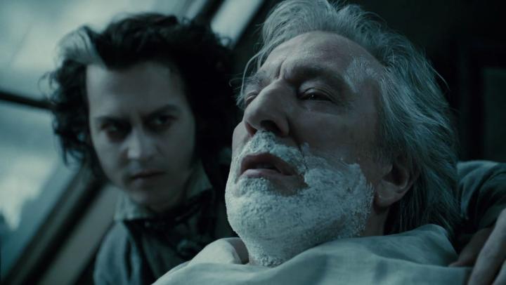Johnny Depp and Alan Rickman in Sweeney Todd: The Demon Barber of Fleet Street (2007)
