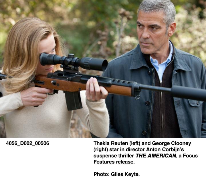 George Clooney and Thekla Reuten in The American (2010)