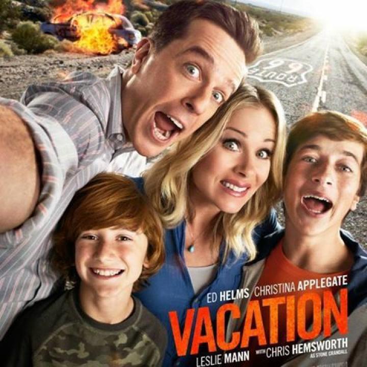 Christina Applegate, Ed Helms, Skyler Gisondo, and Steele Stebbins in Vacation (2015)