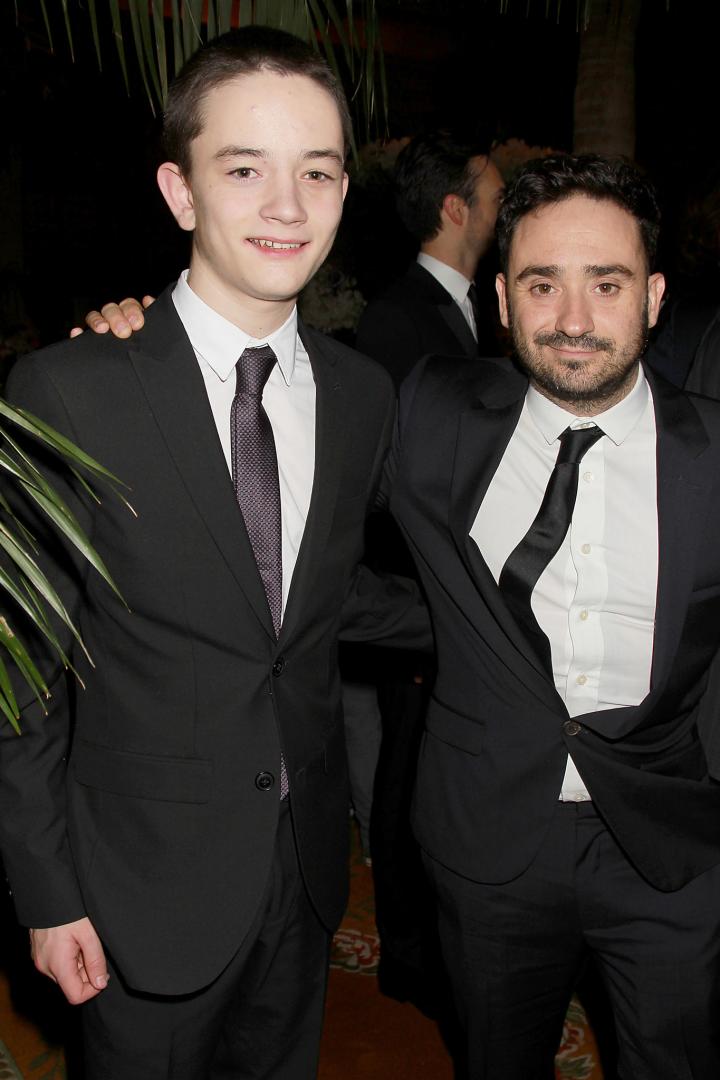 J.A. Bayona and Lewis MacDougall at an event for A Monster Calls (2016)